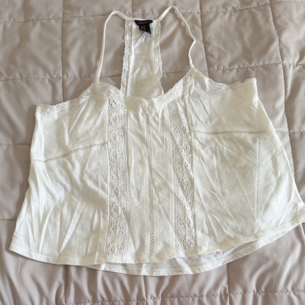 Forever 21 White Lace Camisole Top